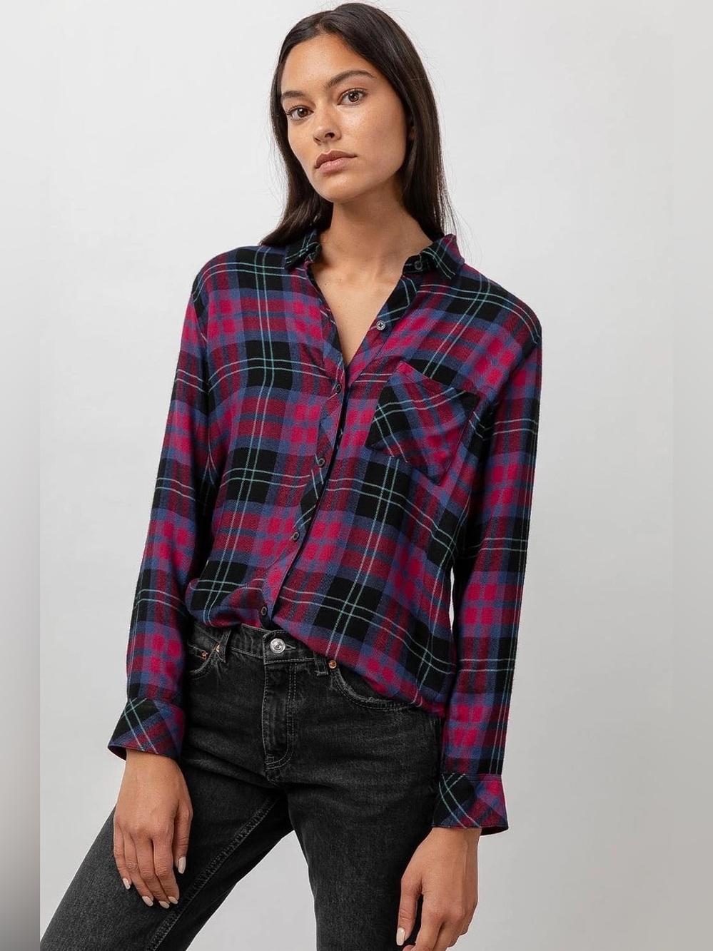 Rails Hunter Plaid Button-Front